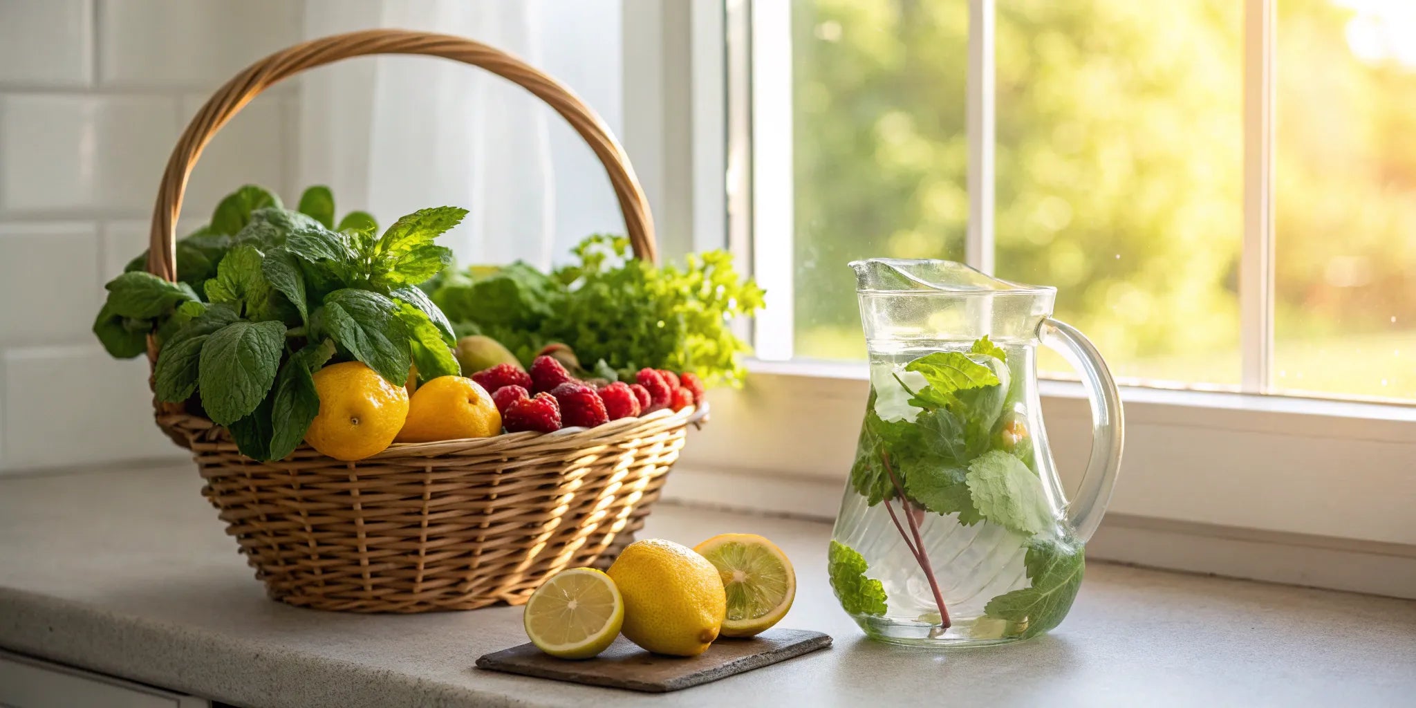 A pitcher of detox water with natural ingredients used in the best liver supplement.